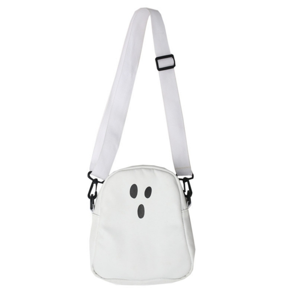 Casper Ghost Face Crossbody Bag Suprised Small Halloween Bag - Picture 5 of 11